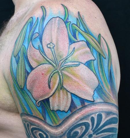 Tattoos - White Lily Tattoo - 63137